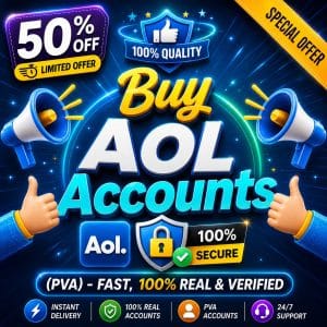 Buy AOL Accounts – 99% Non-Drop,100% Real & Verified✅