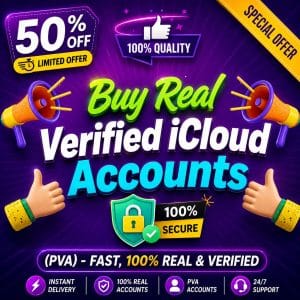 Buy iCloud Accounts ⚡️(Aged, PVA, Bulk) Real & Verified✅